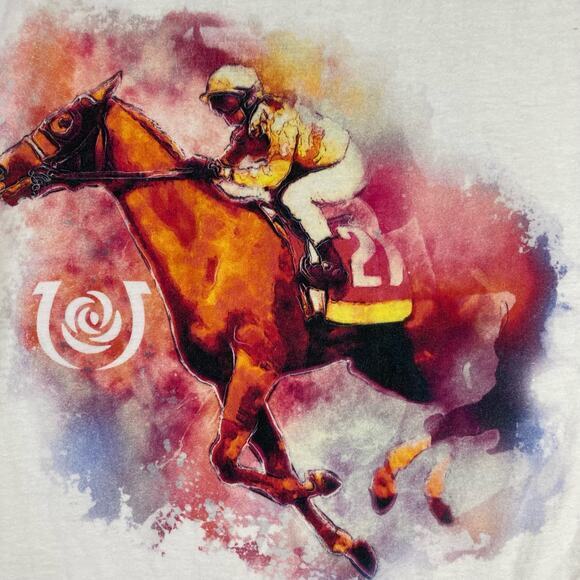 Fanatics Kentucky Derby 2021 Churchill Downs Men's White T-Shirt Size L - Picture 7 of 10